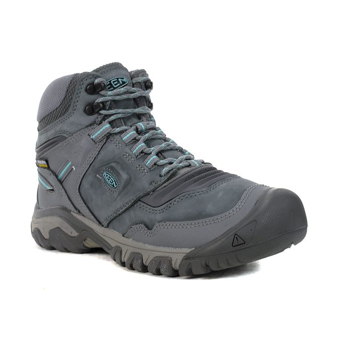 Keen Women's Ridge Flex Mid Steel Grey/Porcelain Waterproof Hiking Boots 1026085 - Image 2