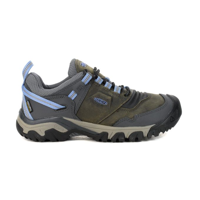 Keen Women's Ridge Flex Steel Grey/Hydrangea Waterproof Hiking Shoes 1024923