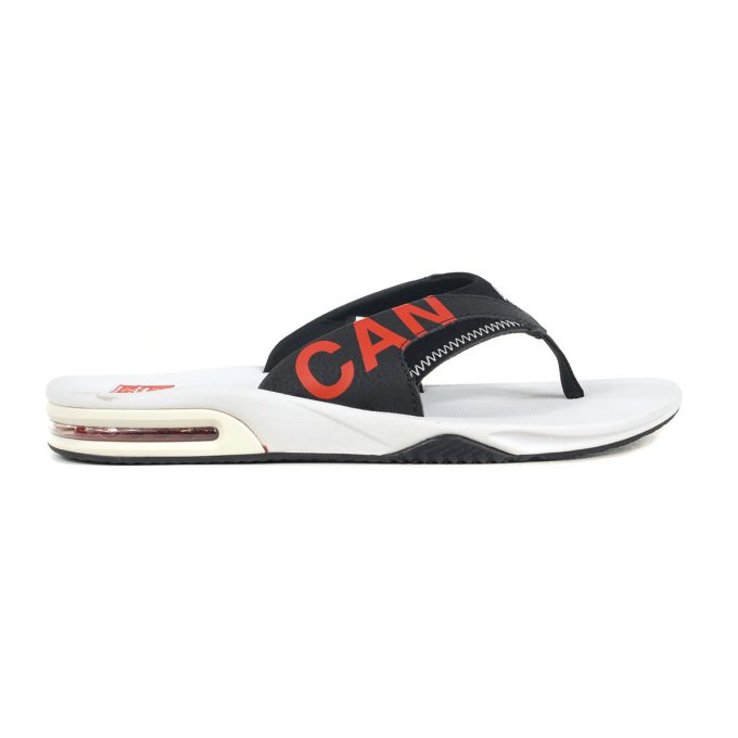 Reef Men's Fanning Canada Eh White/Black Slides CJ3380