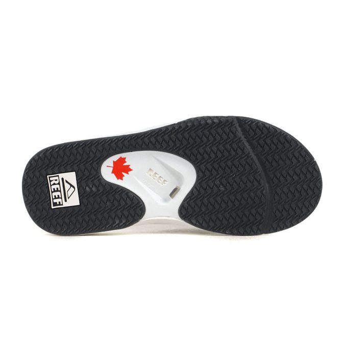 Reef Men's Fanning Canada Eh White/Black Slides CJ3380 - Image 4