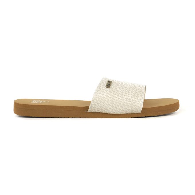 Reef Women's Bliss Nights White/Tan Slides CJ0256