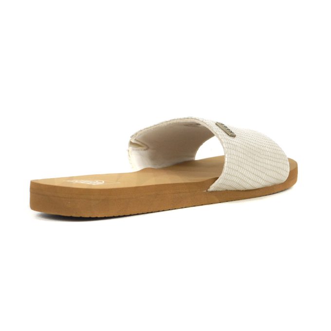 Reef Women's Bliss Nights White/Tan Slides CJ0256 - Image 3