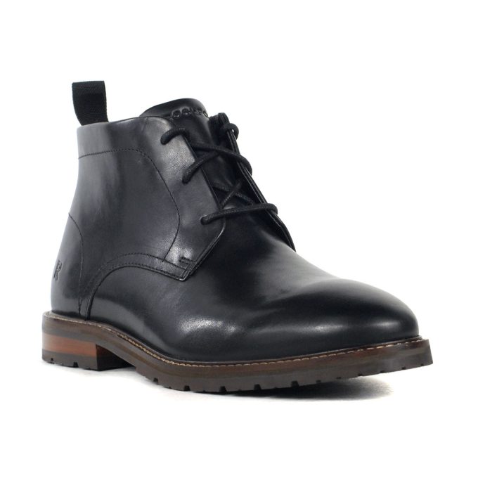 Rockport Men's Caspe Black Leather Laceup Boots - Image 2