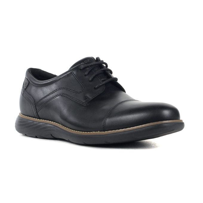 Rockport Men's Garrett Black Leather Cap Toe Oxfords CJ2960 - Image 2