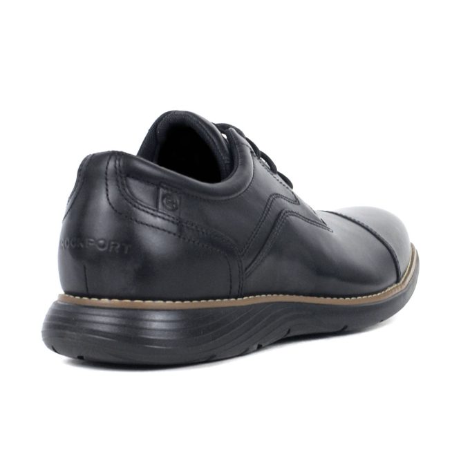 Rockport Men's Garrett Black Leather Cap Toe Oxfords CJ2960 - Image 3