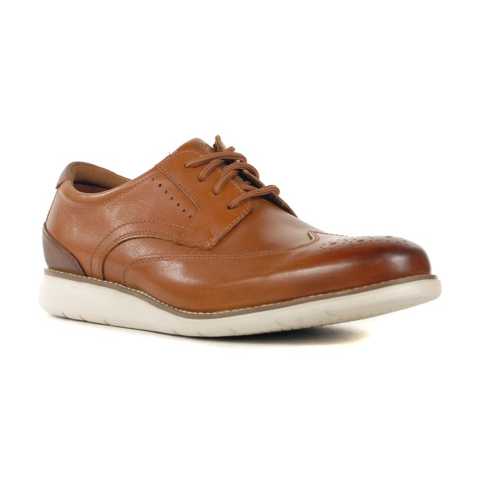 Rockport Men's Total Motion Craft Cognac Leather Wingtip Oxfords CJ1321 - Image 2