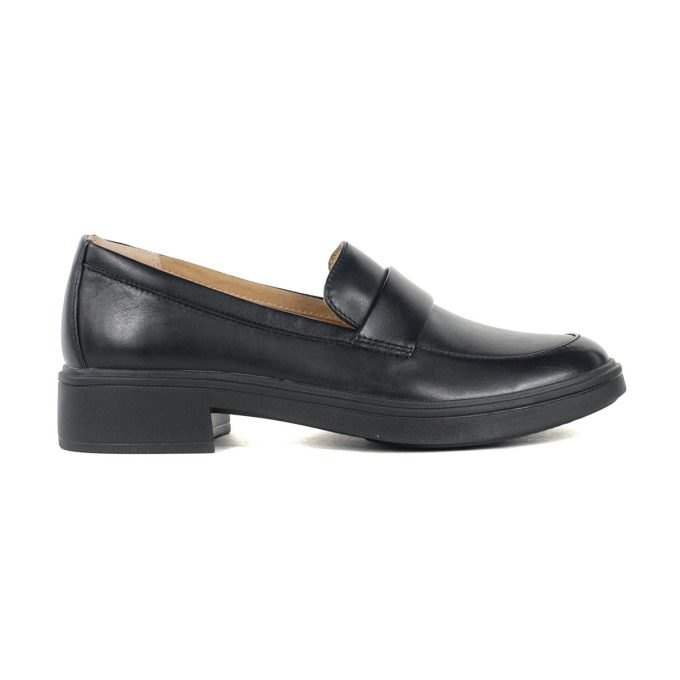 Rockport Women's Lennox Penny Black Leather Loafers CJ0771