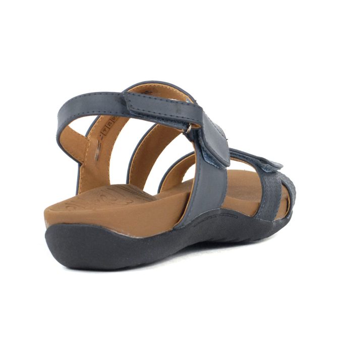 Rockport Women's Ridge Asym Velcro Blue Leather Sandals CI0364 - Image 3