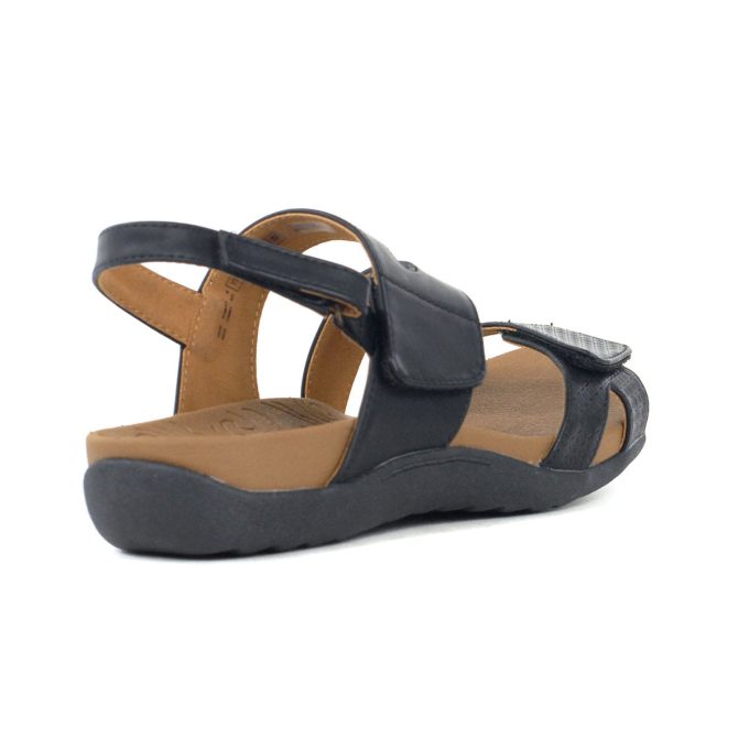 Rockport Women's Ridge Ridge Asym Black Leather Sandals CI0293 - Image 3