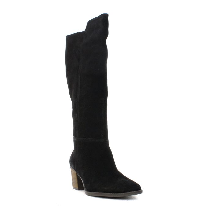 Lucky Brand Bonnay Black Suede Heeled High Boots - Image 2