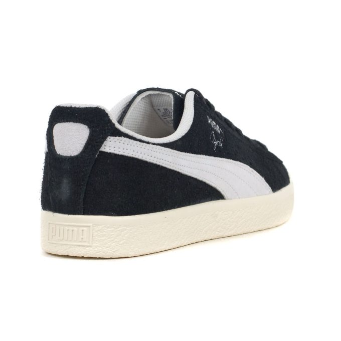 PUMA Men's Clyde Hairy Suede Black/Frosted Ivory Sneakers 39311502 - Image 3