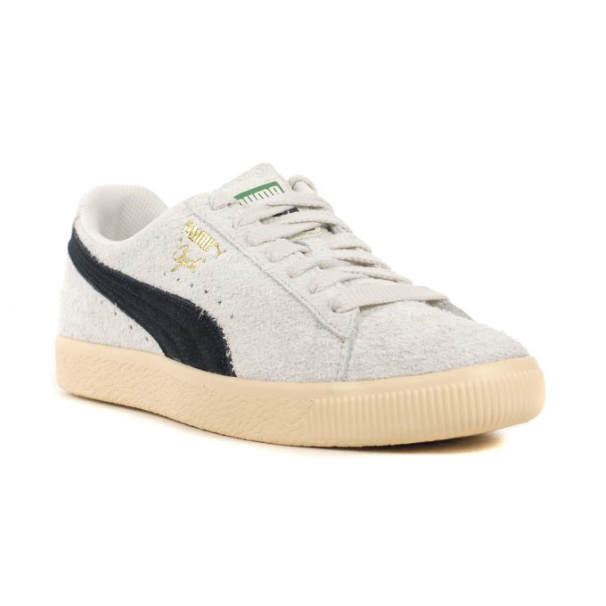 PUMA Men's Clyde Hairy Suede Grey/Cashew Sneakers 39311501 - Image 2