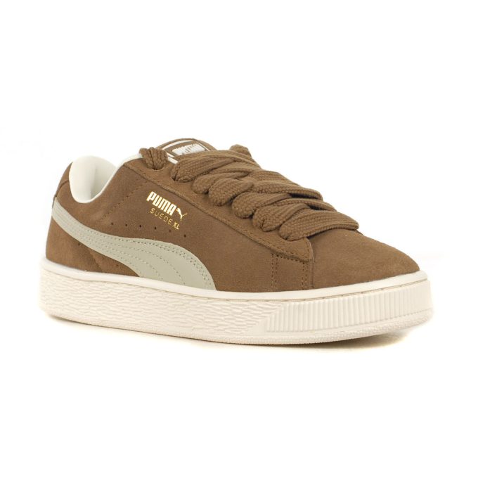 PUMA Men’s Suede XL Hot Coffee/Desert Dust Sneakers 39520518 - Image 2