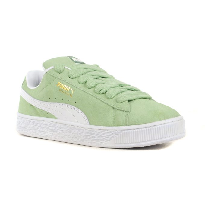 PUMA Men’s Suede XL Pure Green/White Sneakers 39520507 - Image 2