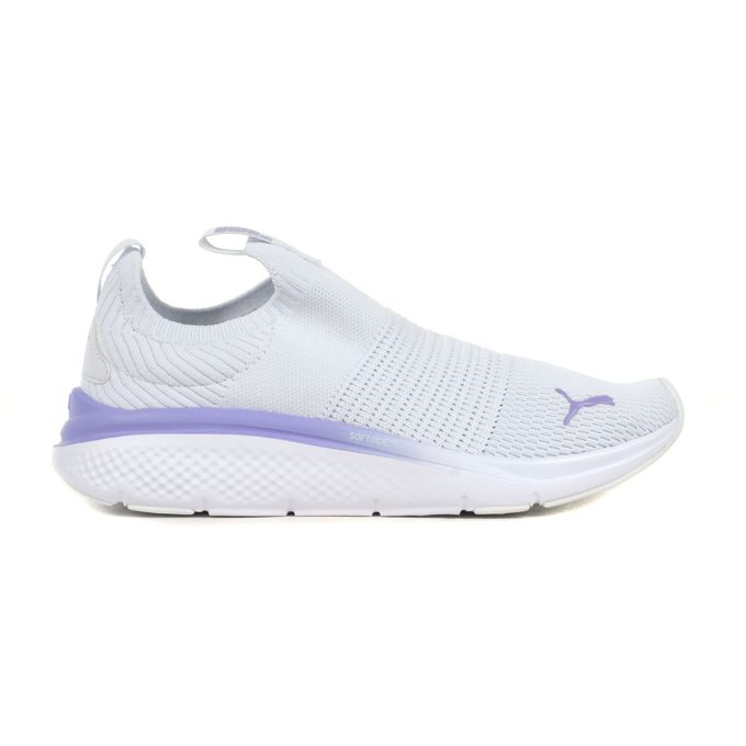 PUMA Women's SoftRide Pro Echo Silver Mist/Lavender/White Slip-On Running Shoes 30998205