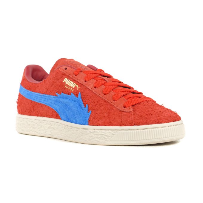 PUMA x One Piece Men’s Suede Buggy Red/Blue Sneakers 39652001 - Image 2