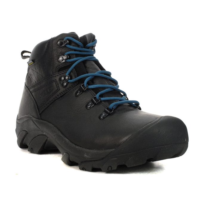 Keen Men's Pyrenees Black/Legion Blue Waterproof Leather Hiking Boots 1026585 - Image 2