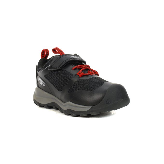 Keen Toddlers/Little Kids Wanduro Low Black/Ribbon Red Waterproof Shoes 1028012 - Image 2