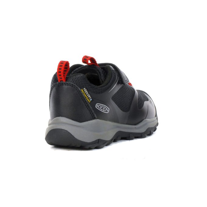 Keen Toddlers/Little Kids Wanduro Low Black/Ribbon Red Waterproof Shoes 1028012 - Image 3