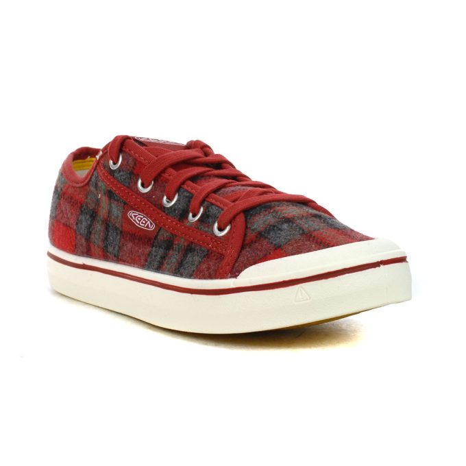 Keen Women's Elsa V Red Plaid/Red Dahlia Sneakers 1026805 - Image 2