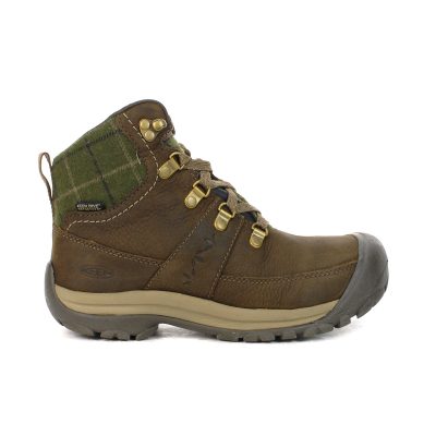 Keen Women's Kaci III Dark Earth/Green Plaid Waterproof Winter Boots 1027827