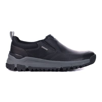Dunham Men's Glastonbury Black Leather Slip-On Shoes CI6245