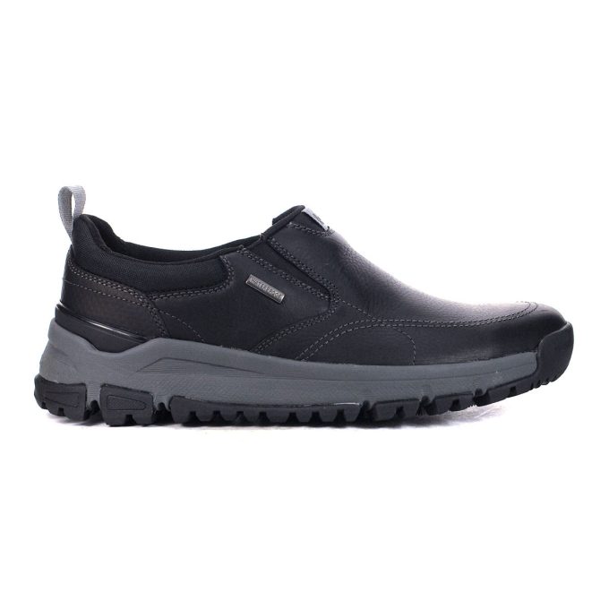 Dunham Men's Glastonbury Black Leather Slip-On Shoes CI6245