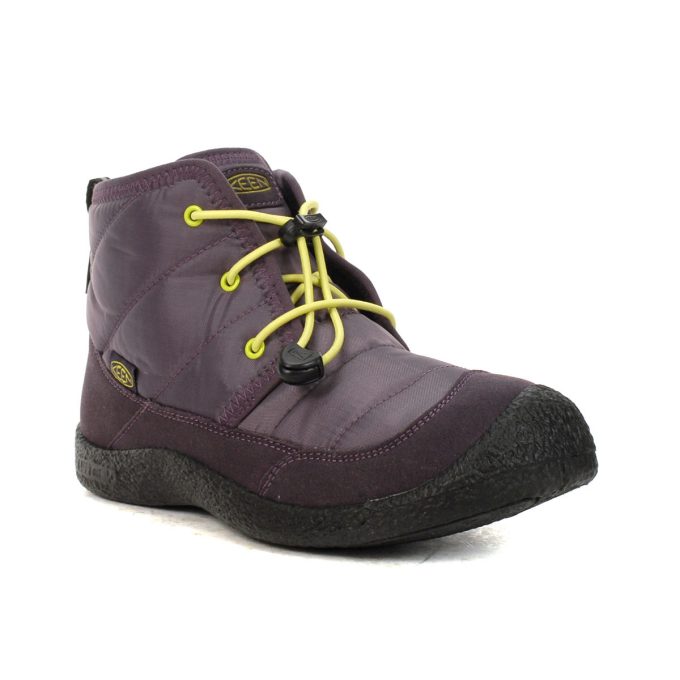 Keen Big Kids Howser II Plum Perfect/Daiquiri Green Waterproof Chukka Boots 1029427 - Image 2