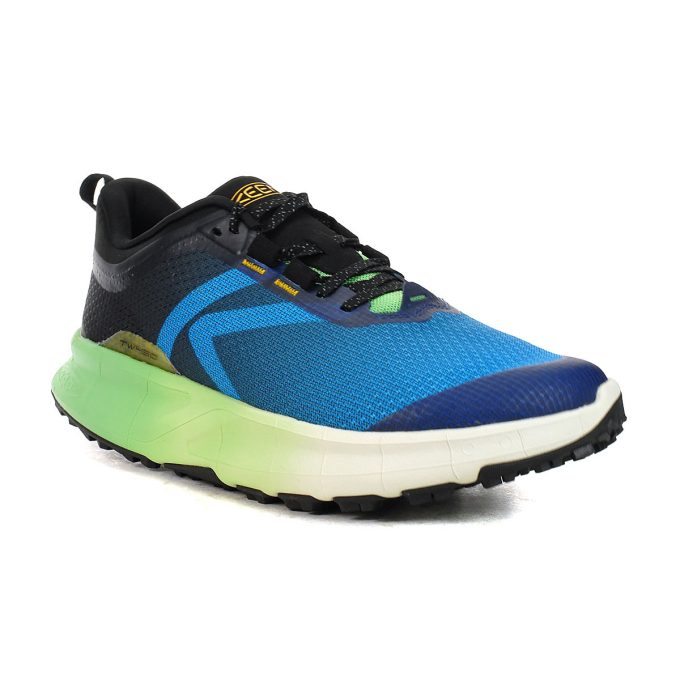 Keen Men's 450 Dirt Blue Danube/Absinthe Green Hiking/Trail Shoes 1029759 - Image 2