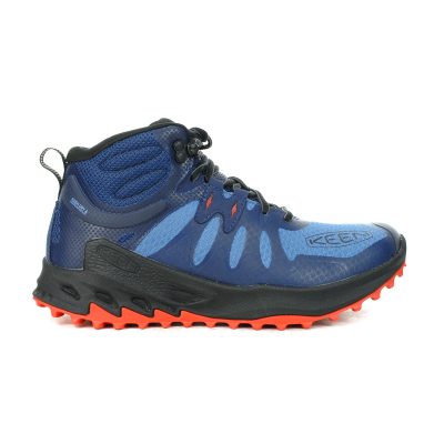 Keen Men's Zionic Mid Coronet Blue/Poppy Red Waterproof Hiking Boots 1029491