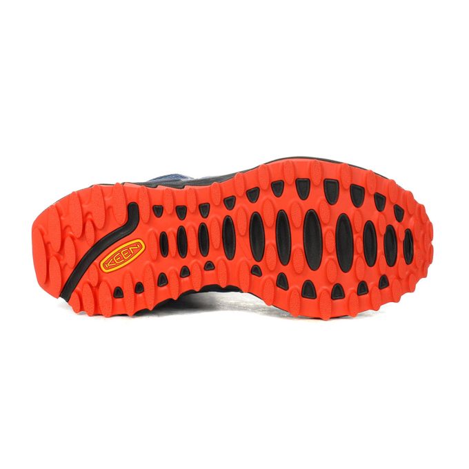 Keen Men's Zionic Mid Coronet Blue/Poppy Red Waterproof Hiking Boots 1029491 - Image 4