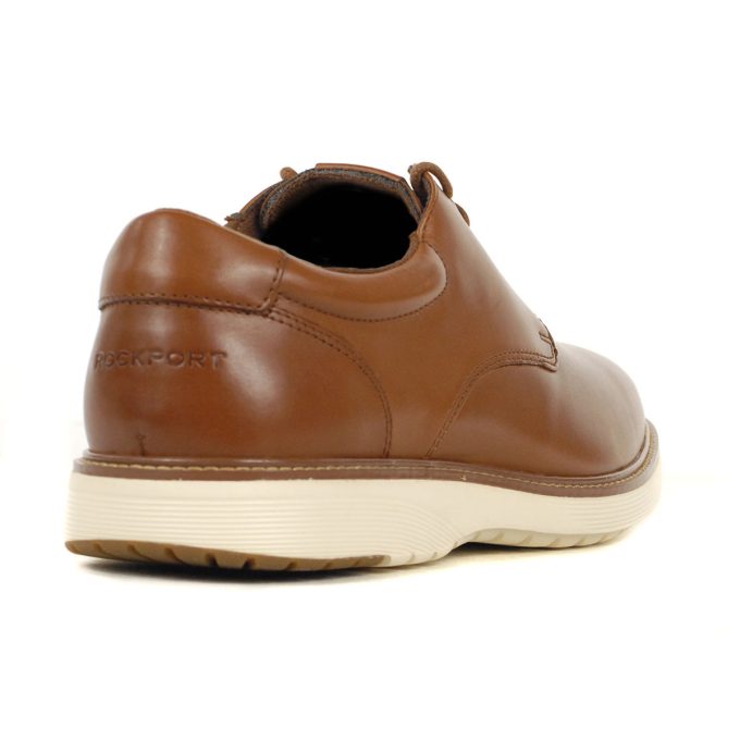 Rockport Men's Casey Laceup New British Tan Leather Dress Shoes - Image 3