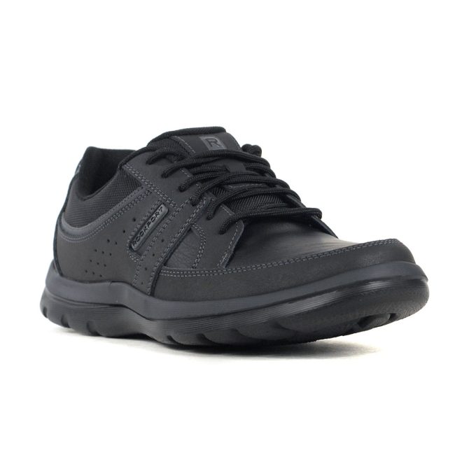 Rockport Men's Get Your Kicks Blucher Black Leather Shoes M79268 - Image 2