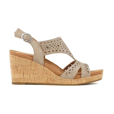 Rockport Women's Belis New avola Suede Wedge Sandals