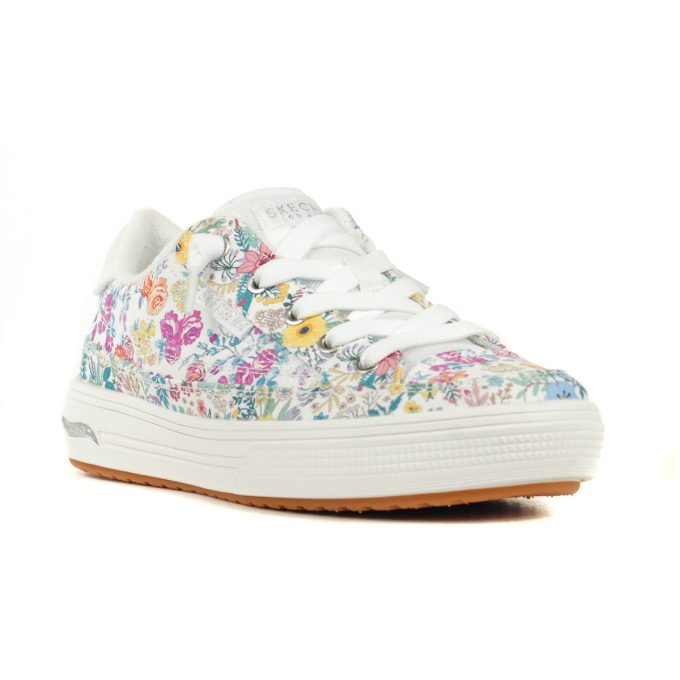 Skechers Women's Arch Fit Arcade - Prit Powa White/Floral Sneakers 177194.WMLT - Image 2