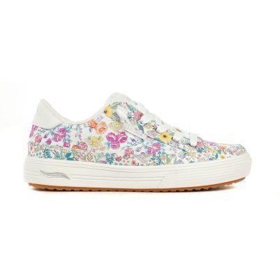 Skechers Women's Arch Fit Arcade - Prit Powa White/Floral Sneakers 177194.WMLT