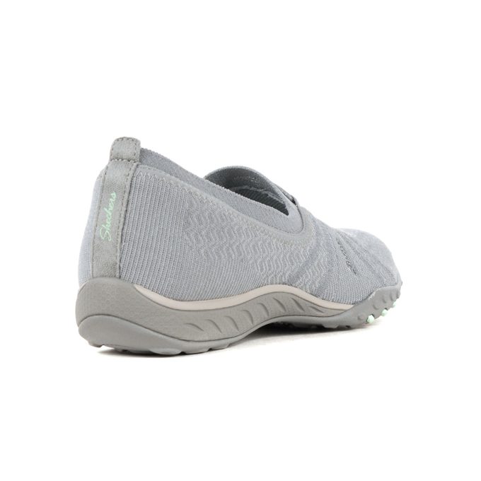 Skechers Women's Breathe Easy - Simple Pleasure Grey Shoes 100247.GRY - Image 3