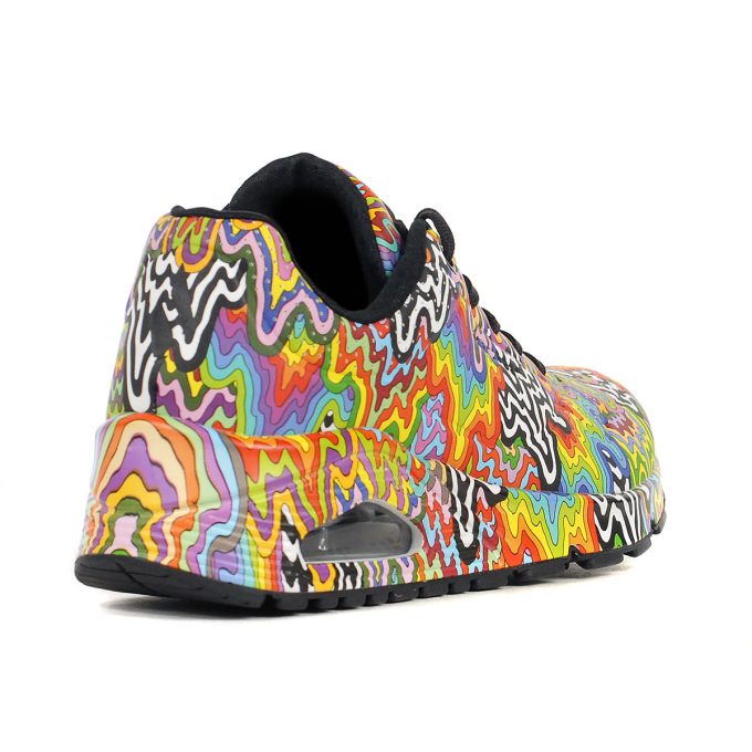 Skechers x Jen Stark Women's Uno - Infinite Drip Multicolor Sneakers 177960.MLT - Image 3