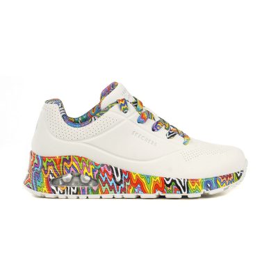 Skechers x Jen Stark Women's Uno - Mini Drip White/Multicolor Sneakers 177959.WMLT