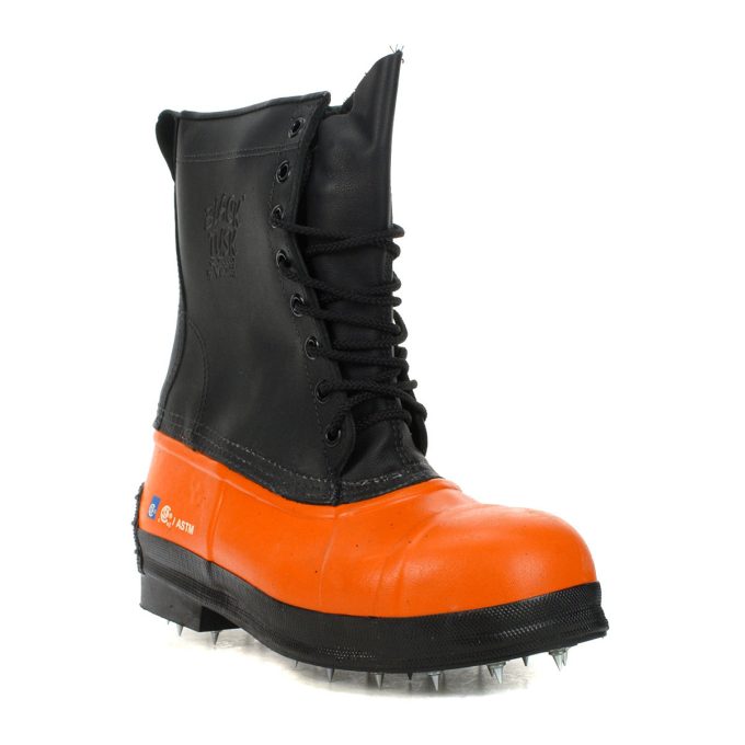 Viking Wear Men's Tusk Black Spiked Sole Steel Toe Work Boots VW79 - Image 2