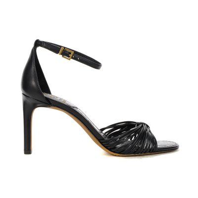 Vince Camuto Blaine Black Leather Heeled Sandals