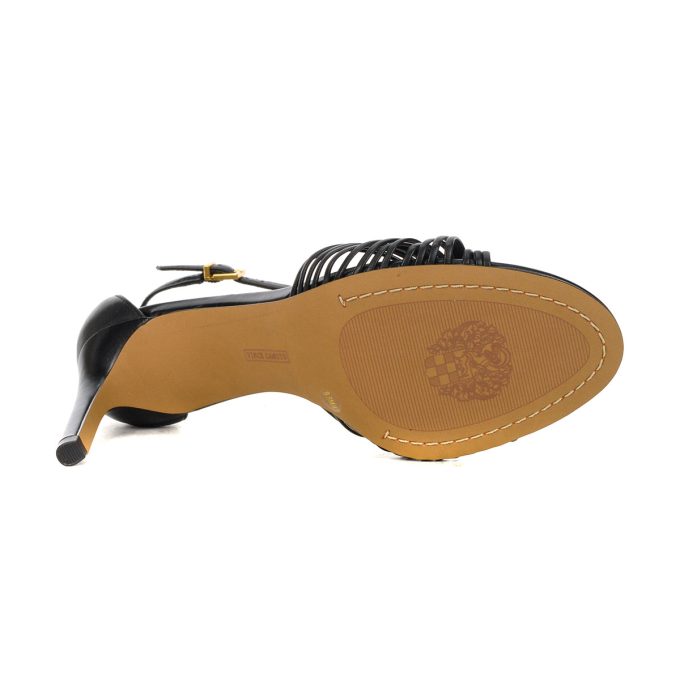 Vince Camuto Blaine Black Leather Heeled Sandals - Image 4