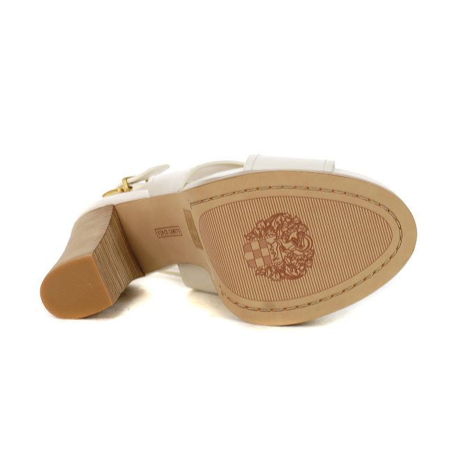 Vince Camuto Chlea Coconut Cream Leather Heeled Sandals - Image 4