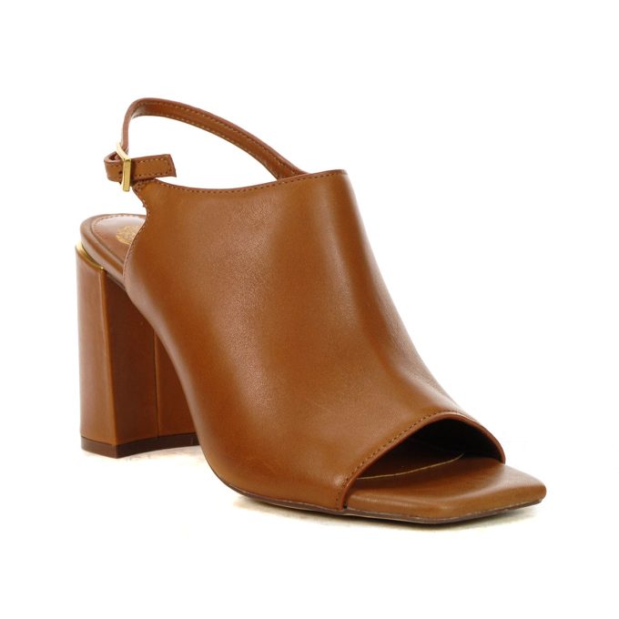 Vince Camuto Haliza Caramello Leather Block Heel Sandals - Image 2