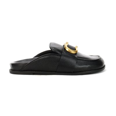 Vince Camuto Junnie Black Leather Clogs
