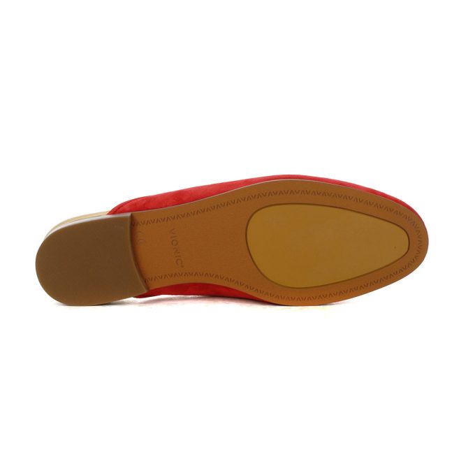 Vionic Women's Willa Mule Red Suede Slip-On Loafers - Image 4