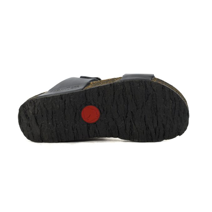 Haflinger Unisex Andrea Unlined Graphite Leather Sandals 819013.GRAPHITE - Image 4