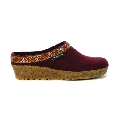 Haflinger Unisex Art Nouveau Bordo Slipper 762015.BORDO
