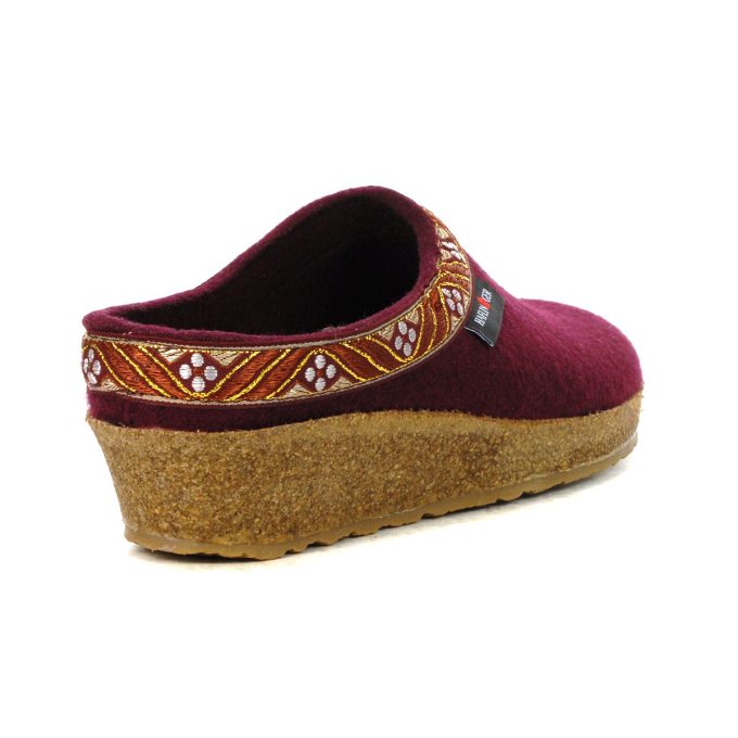Haflinger Unisex Art Nouveau Bordo Slipper 762015.BORDO - Image 3