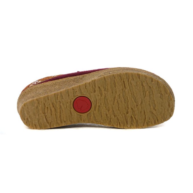 Haflinger Unisex Art Nouveau Bordo Slipper 762015.BORDO - Image 4